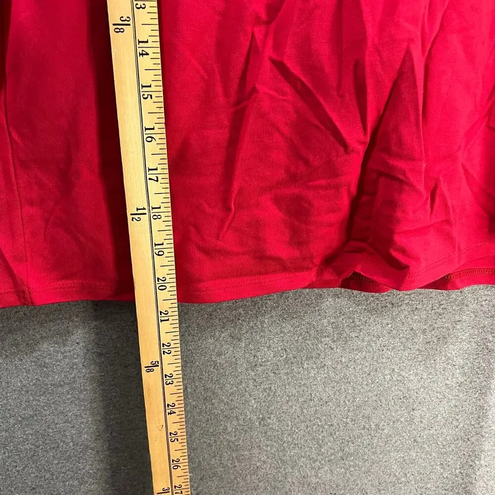 Belle by Kim Gravel TripleLuxe_Knit Tulip Hem Skort Americana Red, Size 1X